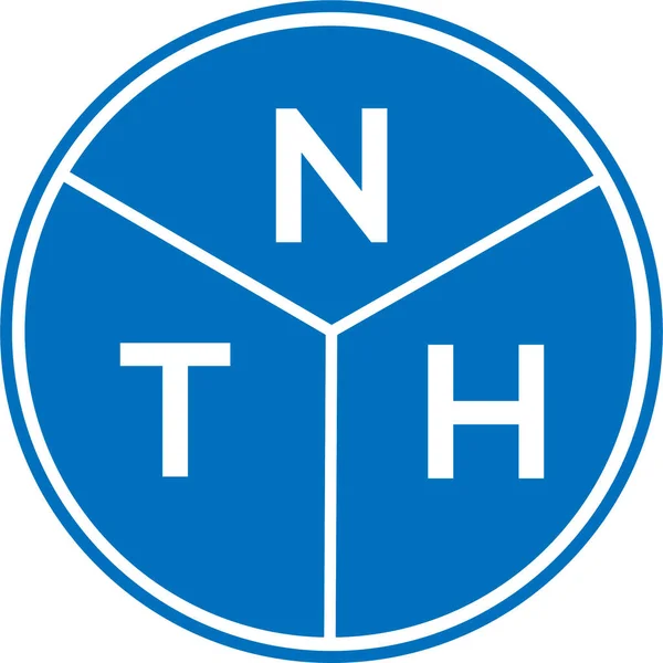Beyaz Arka Planda Nth Harfli Logo Tasarımı Yaratıcı Harflerin Baş — Stok Vektör