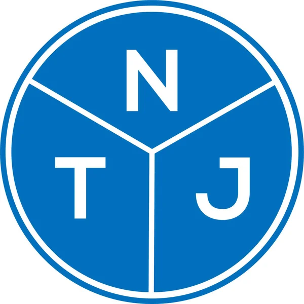 Ntj Betűlogó Tervezés Fehér Háttérrel Ntj Kreatív Kezdőbetűk Logó Koncepció — Stock Vector