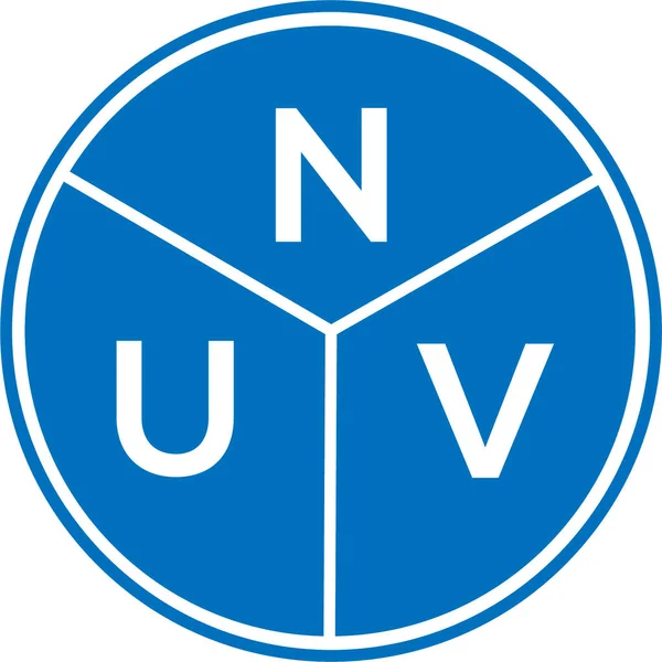 Nuv Letter Logo Design Auf Weißem Hintergrund Nuv Kreative Initialen — Stockvektor