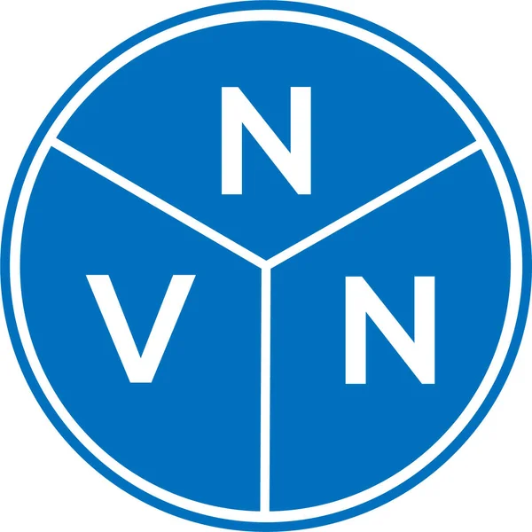 Diseño Del Logotipo Carta Nvn Sobre Fondo Blanco Nvn Iniciales — Archivo Imágenes Vectoriales