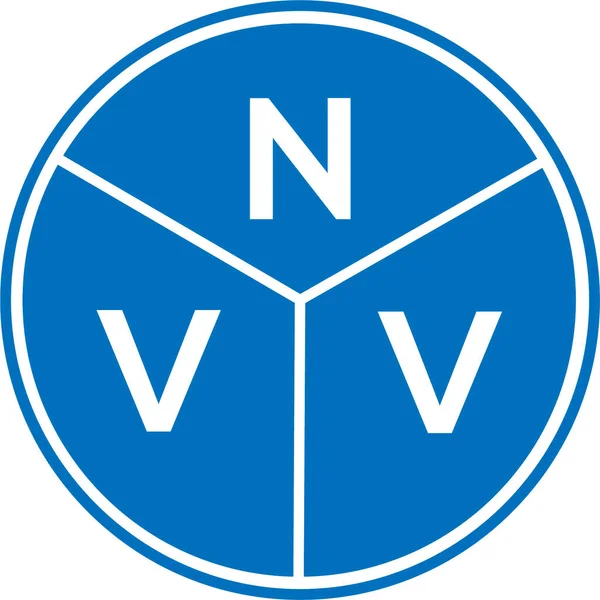 Diseño Del Logotipo Carta Nvv Sobre Fondo Blanco Nvv Iniciales — Archivo Imágenes Vectoriales