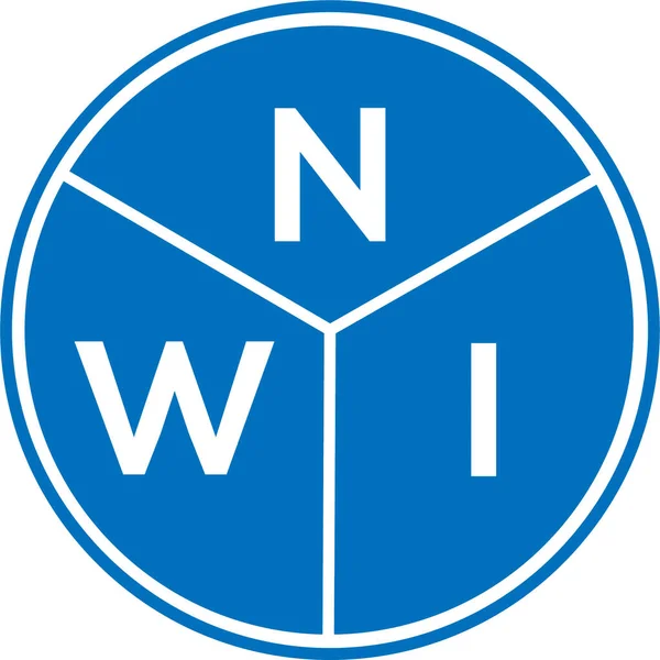 Nwi Letter Logo Ontwerp Witte Achtergrond Nwi Creatieve Initialen Letter — Stockvector