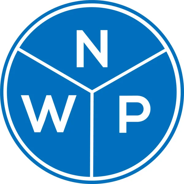 Nwp Letter Logo Ontwerp Witte Achtergrond Nwp Creatieve Initialen Letter — Stockvector