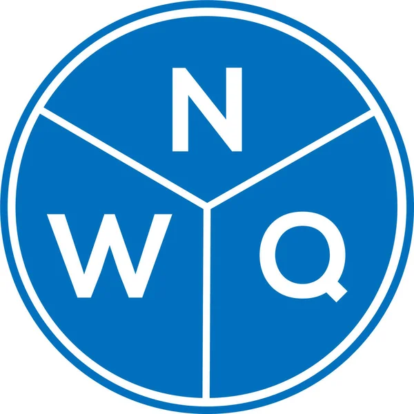 Nwq Letter Logo Ontwerp Witte Achtergrond Nwq Creatieve Initialen Letter — Stockvector