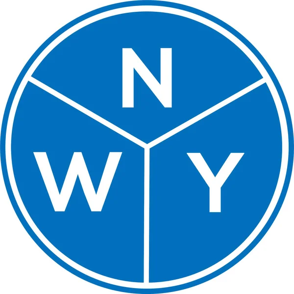 Nwy Letter Logo Ontwerp Witte Achtergrond Nwy Creatieve Initialen Letter — Stockvector