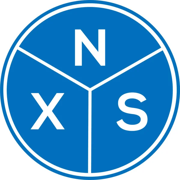 Beyaz arkaplanda NXS harf logosu tasarımı. NXS yaratıcı harflerin baş harfleri logo kavramı. NXS harf tasarımı.