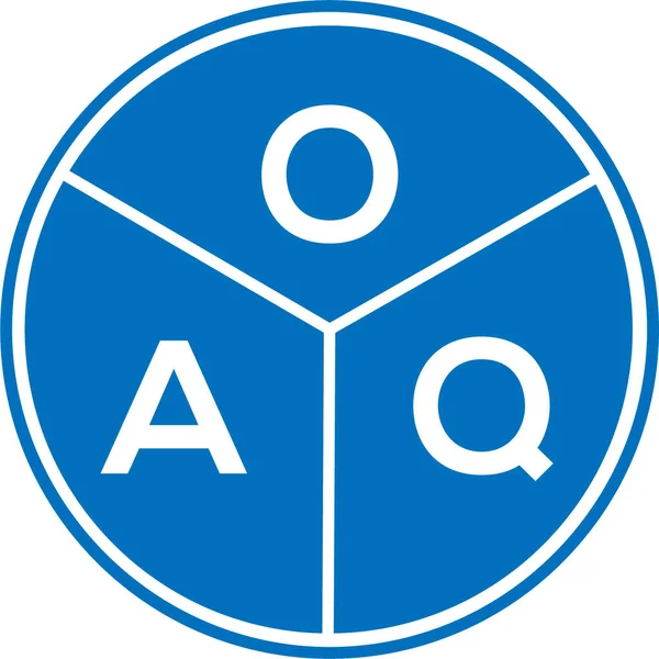 Oaq Brev Logotyp Design Vit Bakgrund Oaq Kreativa Initialer Brev — Stock vektor