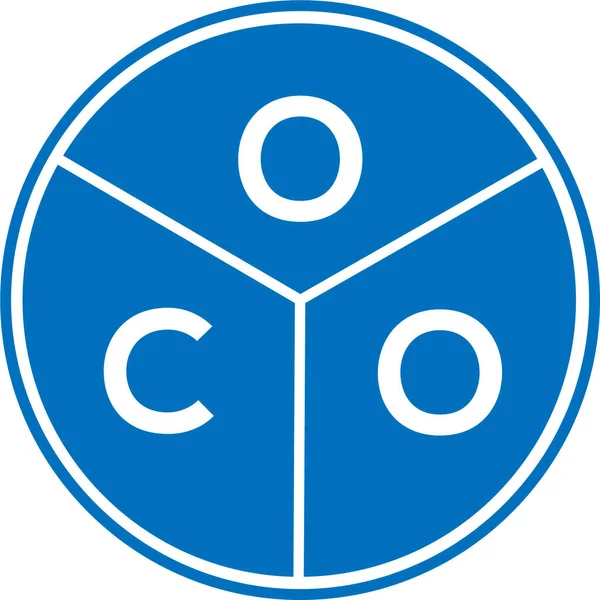 Oco Letter Logo Design White Background Oco Creative Initials Letter — Stock Vector