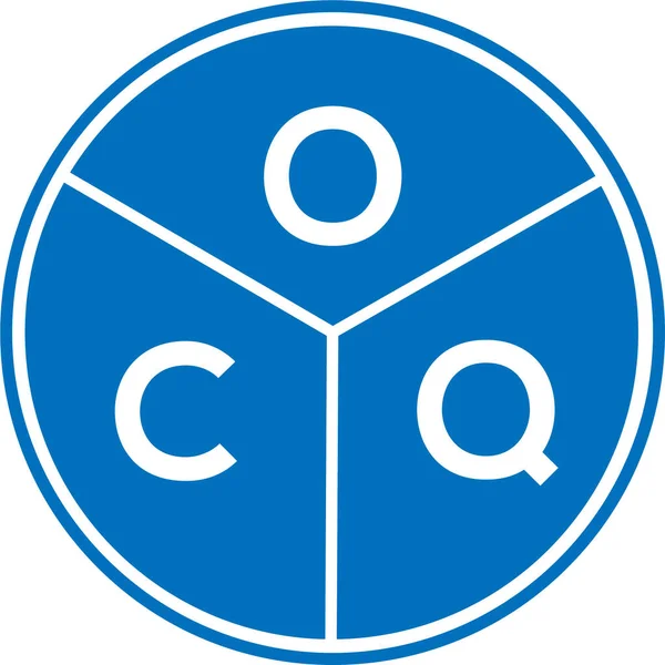 Дизайн Логотипа Ocq Белом Фоне Концепция Логотипа Креативными Инициалами Ocq — стоковый вектор
