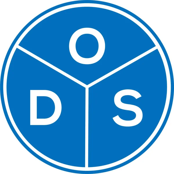 白色背景的Ods字母标识设计 Ods创意的首字母首字母标识概念 Ods信函设计 — 图库矢量图片