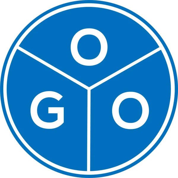 Beyaz arka planda OGO harfi logo tasarımı. OGO yaratıcı harfler logosu konsepti. OGO harf tasarımı.