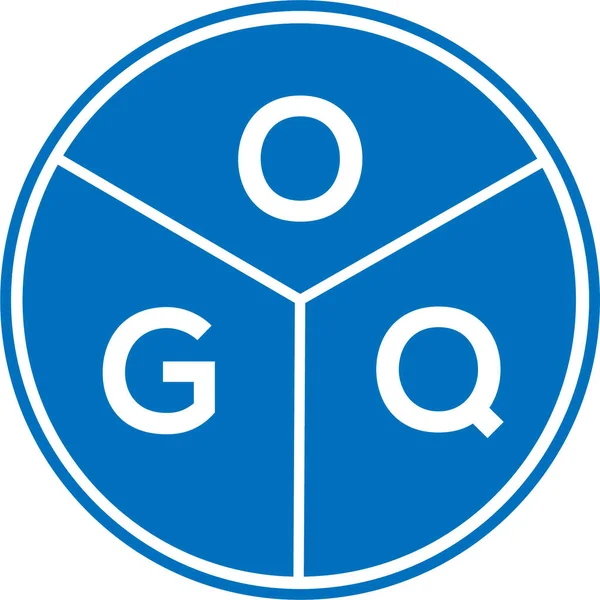 Дизайн Логотипа Ogq Белом Фоне Концепция Логотипа Инициалами Ogq Дизайн — стоковый вектор