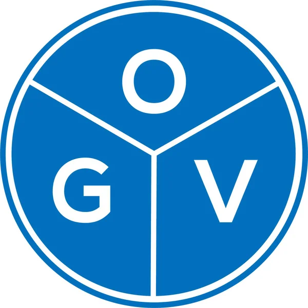 Beyaz arka planda OGV harf logosu tasarımı. OGV yaratıcı harflerin baş harfleri logo kavramı. OGV harf tasarımı.