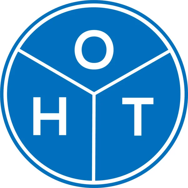 Дизайн Логотипу Літери Oht Білому Тлі Oht Креативні Ініціали Концепції — стоковий вектор