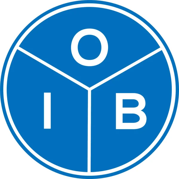 Logo Lettera Oib Disegno Sfondo Bianco Oib Creativo Iniziali Lettera — Vettoriale Stock