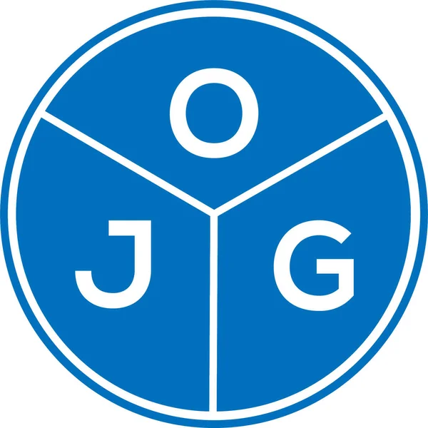 Ojg 디자인은 배경에 Ojg 크리에이티브 이니셜은 개념이다 Ojg 디자인 — 스톡 벡터