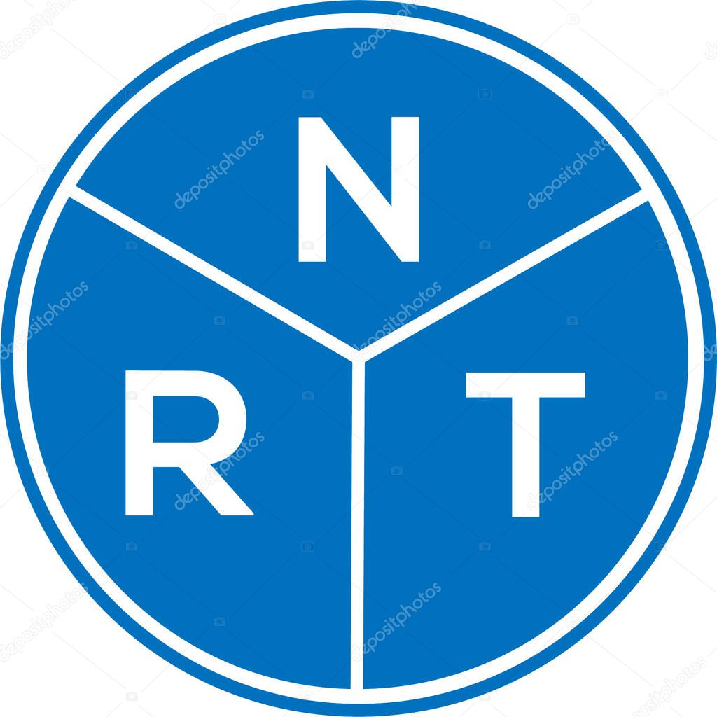 NRT letter logo design on white background. NRT creative initials letter logo concept. NRT letter design.
