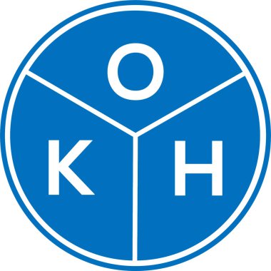 Beyaz arka planda OKH harf logosu tasarımı. Tamam, yaratıcı harflerin baş harfleri logo konsepti. Tamam. Harf tasarımı.
