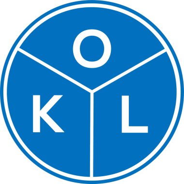 Beyaz arka planda OKL harf logosu tasarımı. Tamam, yaratıcı harflerin baş harfleri logo konsepti. Tamam, harf tasarımı.