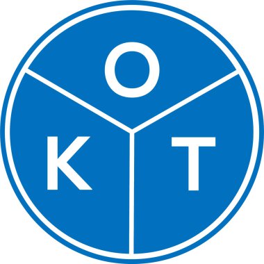 Beyaz arka planda OKT harf logosu tasarımı. Tamam, yaratıcı harflerin baş harfleri logo konsepti. OKT harf tasarımı.