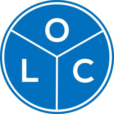 Beyaz arka planda OLC harf logosu tasarımı. OLC yaratıcı harflerin baş harfleri logo kavramı. OLC harf tasarımı.