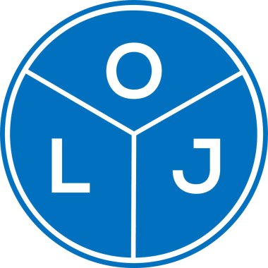 Beyaz arka planda OLJ harf logosu tasarımı. OLJ yaratıcı harflerin baş harfleri logo kavramı. OLJ harf tasarımı.