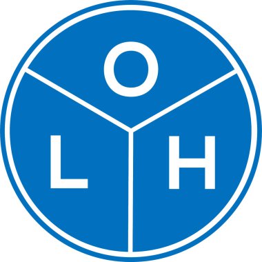 Beyaz arka planda OLH harf logosu tasarımı. OLH yaratıcı harflerin baş harfleri logo kavramı. OLH harf tasarımı.