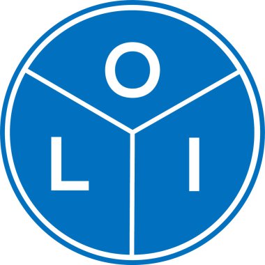 Beyaz arka planda OLI harf logosu tasarımı. OLI yaratıcı harflerin baş harfleri logo kavramı. OLI harf tasarımı.
