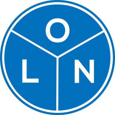 Beyaz arka planda OLN harfi logo tasarımı. OLN yaratıcı harflerin baş harfleri logo kavramı. OLN harf tasarımı.