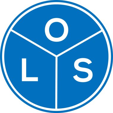 Beyaz arka planda OLS harfi logo tasarımı. OLS yaratıcı harflerin baş harfleri logo kavramı. OLS harf tasarımı.