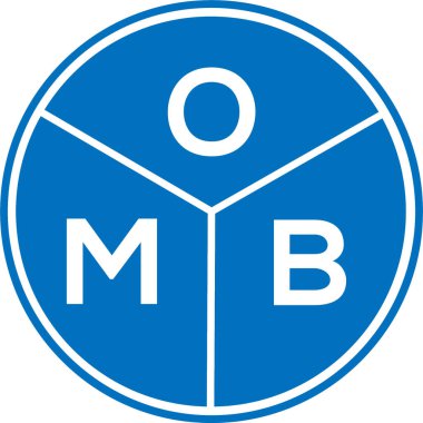 Beyaz arka planda OMB harfi logo tasarımı. OMB yaratıcı harflerin baş harfleri logo kavramı. OMB harf tasarımı.