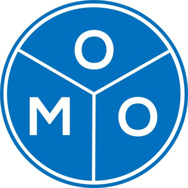Beyaz arka planda OMO harf logosu tasarımı. OMO yaratıcı harflerin baş harfleri logo kavramı. OMO harf tasarımı.