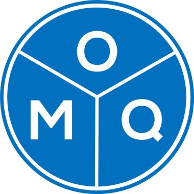 Beyaz arka planda OMQ harfi logo tasarımı. OMQ yaratıcı harflerin baş harfleri logo kavramı. OMQ harf tasarımı.