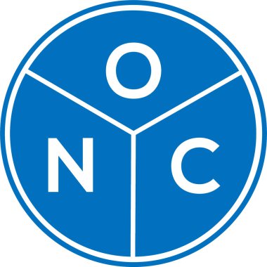 Beyaz arkaplanda ONC harf logosu tasarımı. ONC yaratıcı harflerin baş harfleri logo kavramı. ONC harf tasarımı.