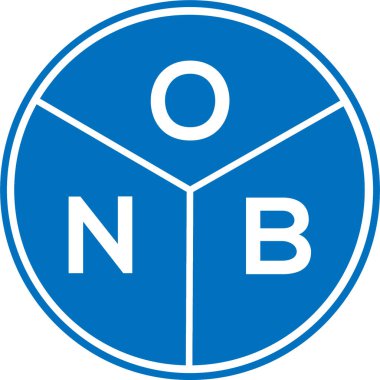 Beyaz arkaplanda ONB harfli logo tasarımı. ONB yaratıcı harflerin baş harfleri logo kavramı. ONB harf tasarımı.