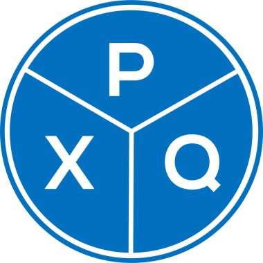 Beyaz arka planda PXQ harfi logo tasarımı. PXQ yaratıcı harflerin baş harfleri logo kavramı. PXQ harf tasarımı.