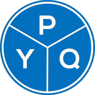Beyaz arka planda PYQ harfi logo tasarımı. PYQ yaratıcı harflerin baş harfleri logo kavramı. PYQ harf tasarımı.