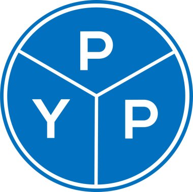 Beyaz arkaplanda PYP harf logosu tasarımı. PYP yaratıcı harflerin baş harfleri logo kavramı. PYP harf tasarımı.