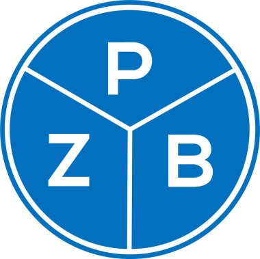 Beyaz arka planda PZB harfi logo tasarımı. PZB yaratıcı harflerin baş harfleri logo kavramı. PZB harf tasarımı.