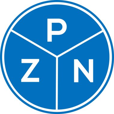 Beyaz arkaplanda PZN harf logosu tasarımı. PZN yaratıcı harflerin baş harfleri logo kavramı. PZN harf tasarımı.