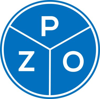 Beyaz arka planda PZO harfi logo tasarımı. PZO yaratıcı harflerin baş harfleri logo kavramı. PZO harf tasarımı.