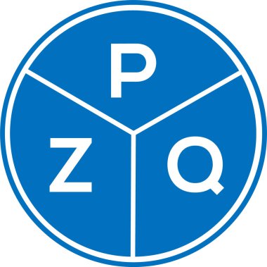 Beyaz arka planda PZQ harfi logo tasarımı. PZQ yaratıcı harflerin baş harfleri logo kavramı. PZQ harf tasarımı.