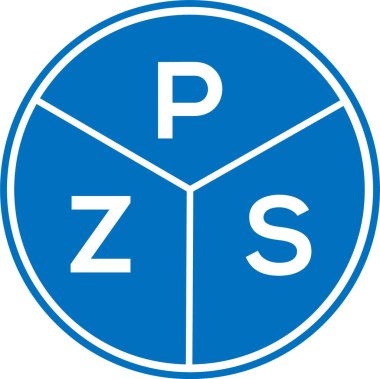 Beyaz arka planda PZS harf logosu tasarımı. PZS yaratıcı harf logosu konsepti. PZS harf tasarımı.
