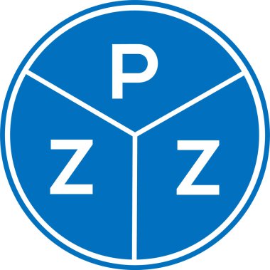 Beyaz arkaplanda PZZ harf logosu tasarımı. PZZ yaratıcı harf logosu konsepti. PZZ harf tasarımı.