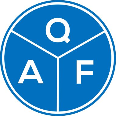 Beyaz arka planda QAF harf logosu tasarımı. QAF yaratıcı harflerin baş harfleri logo kavramı. QAF harf tasarımı.