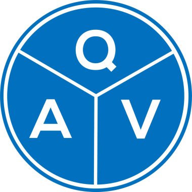 Beyaz arkaplanda QAV harf logosu tasarımı. QAV yaratıcı harflerin baş harfleri logo kavramı. QAV harf tasarımı.