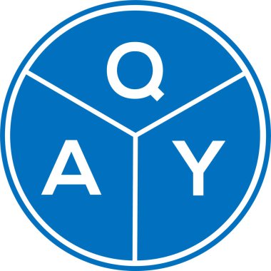 Beyaz arkaplanda QAY harf logosu tasarımı. QAY yaratıcı harflerin baş harfleri logo kavramı. QAY harf tasarımı.