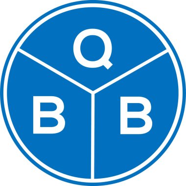Beyaz arkaplanda QBB harfi logo tasarımı. QBB yaratıcı harflerin baş harfleri logo kavramı. QBB harf tasarımı.
