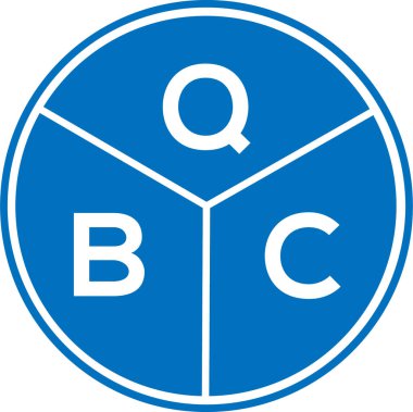 Beyaz arkaplanda QBC harf logosu tasarımı. QBC yaratıcı harflerin baş harfleri logo kavramı. QBC harf tasarımı.
