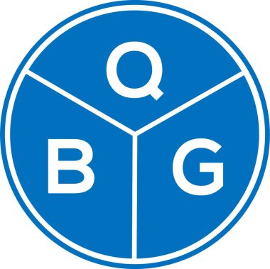Beyaz arkaplanda QBG harf logosu tasarımı. QBG yaratıcı harflerin baş harfleri logo kavramı. QBG harf tasarımı.
